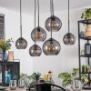 Koyoto Lampadario a sospensione, Lampada a sfera, Lampada a sospensione Grigio fumo, 6-Luci