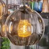 Koyoto Lampadario a sospensione, Lampada a sfera, Lampada a sospensione Grigio fumo, 6-Luci