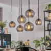 Koyoto Lampadario a sospensione, Lampada a sfera, Lampada a sospensione Grigio fumo, 6-Luci