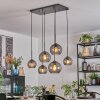 Koyoto Lampadario a sospensione, Lampada a sfera, Lampada a sospensione Grigio fumo, 6-Luci