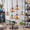 Koyoto Lampadario a sospensione, Lampada a sfera, Lampada a sospensione Ambrato, 6-Luci