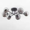 Chehalis Plafoniera, Lampada a sfera 55 cm Grigio fumo, 6-Luci