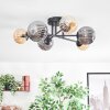 Chehalis Plafoniera, Lampada a sfera 55 cm Ambrato, Grigio fumo, 6-Luci