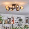 Chehalis Plafoniera, Lampada a sfera 55 cm Ambrato, Grigio fumo, 6-Luci