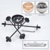Chehalis Plafoniera, Lampada a sfera 55 cm Ambrato, Grigio fumo, 6-Luci