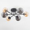 Chehalis Plafoniera, Lampada a sfera 55 cm Ambrato, Grigio fumo, 6-Luci