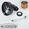 Cando Applique, Faretto da parete Nero, 1-Luce