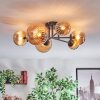 Chehalis Plafoniera, Lampada a sfera 60 cm Ambrato, 6-Luci