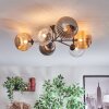 Chehalis Plafoniera, Lampada a sfera 62 cm Ambrato, Chiaro, Grigio fumo, 6-Luci