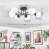 Chehalis Plafoniera, Lampada a sfera 55 cm Bianco, 6-Luci