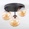 Chehalis Plafoniera, Lampada a sfera 30 cm Ambrato, 3-Luci