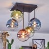 Chehalis Plafoniera, Lampada a sfera Blu, Verde, Chiaro, Ramato, 5-Luci
