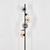 Koyoto Lampada a sfera, Lampada da terra 32 cm Ambrato, Chiaro, Grigio fumo, 6-Luci