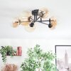 Chehalis Plafoniera, Lampada a sfera 62 cm Ambrato, Chiaro, 6-Luci
