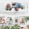 Chehalis Plafoniera, Lampada a sfera 60 cm Blu, Verde, Ramato, 6-Luci
