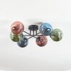 Chehalis Plafoniera, Lampada a sfera 62 cm Blu, Verde, Ramato, 6-Luci