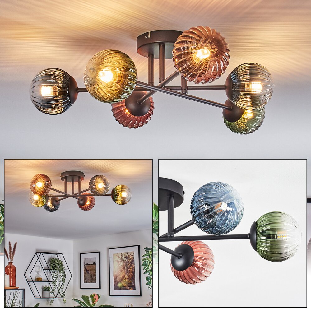 Chehalis Plafoniera, Lampada a sfera 51 cm Blu, Verde, Chiaro, Ramato, 6-Luci main product photo