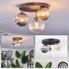 Chehalis Plafoniera, Lampada a sfera 30 cm Ambrato, Chiaro, Grigio fumo, 3-Luci