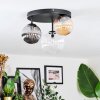 Chehalis Plafoniera, Lampada a sfera 30 cm Ambrato, Chiaro, Grigio fumo, 3-Luci