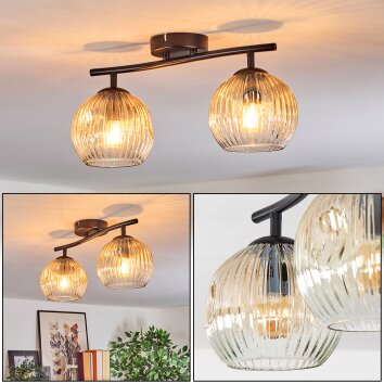 Ripoll Plafoniera, Lampada a sfera Ambrato, Chiaro, 2-Luci Ripoll Plafoniera, Lampada a sfera Ambrato, Chiaro, 2-Luci