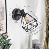 Yaak Applique, Faretto da parete Nero, 1-Luce