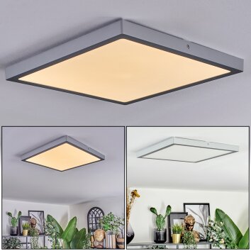 Finsrud Plafoniera, Panel LED Argento, 1-Luce