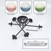 Chehalis Plafoniera, Lampada a sfera 55 cm Blu, Verde, Chiaro, Ramato, 6-Luci