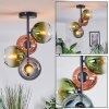 Koyoto Plafoniera, Lampada a sfera 31 cm Blu, Oro, Chiaro, Ramato, 4-Luci