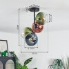 Koyoto Plafoniera, Lampada a sfera 31 cm Blu, Oro, Chiaro, Ramato, 4-Luci