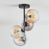 Koyoto Plafoniera, Lampada a sfera 31 cm Ambrato, Chiaro, Grigio fumo, 4-Luci