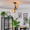 Koyoto Plafoniera, Lampada a sfera 31 cm Ambrato, Chiaro, Grigio fumo, 4-Luci