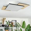Barullu Plafoniera, Panel LED Aspetto del legno, Nero, Bianco, 1-Luce