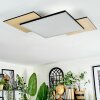 Barullu Plafoniera, Panel LED Aspetto del legno, Nero, Bianco, 1-Luce