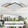 Barullu Plafoniera, Panel LED Aspetto del legno, Nero, Bianco, 1-Luce