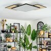 Barullu Plafoniera, Panel LED Aspetto del legno, Nero, Bianco, 1-Luce