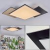 Barullu Plafoniera, Panel LED Aspetto del legno, Nero, Bianco, 1-Luce