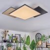 Barullu Plafoniera, Panel LED Aspetto del legno, Nero, Bianco, 1-Luce