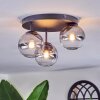 Chehalis Plafoniera, Lampada a sfera 30.5 cm Chiaro, Grigio fumo, 3-Luci