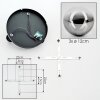 Chehalis Plafoniera, Lampada a sfera 30.5 cm Chiaro, Grigio fumo, 3-Luci