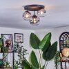 Chehalis Plafoniera, Lampada a sfera 30 cm Chiaro, Grigio fumo, 3-Luci