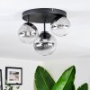 Chehalis Plafoniera, Lampada a sfera 30 cm Chiaro, Grigio fumo, 3-Luci