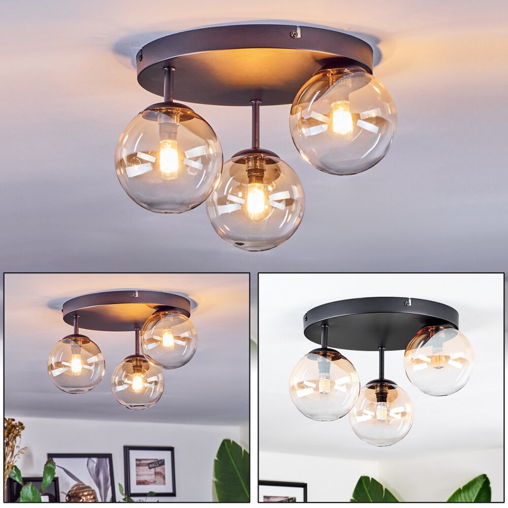 Chehalis Plafoniera, Lampada a sfera 30.5 cm Ambrato, Chiaro, 3-Luci main product photo