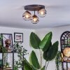 Chehalis Plafoniera, Lampada a sfera 30.5 cm Cromo, Chiaro, Grigio fumo, 3-Luci