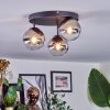 Chehalis Plafoniera, Lampada a sfera 30.5 cm Cromo, Chiaro, Grigio fumo, 3-Luci
