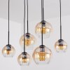 Koyoto Lampadario a sospensione, Lampada a sfera, Lampada a sospensione Ambrato, Chiaro, 6-Luci