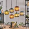 Koyoto Lampadario a sospensione, Lampada a sfera, Lampada a sospensione Blu, Verde, Ramato, 6-Luci