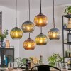 Koyoto Lampadario a sospensione, Lampada a sfera, Lampada a sospensione Blu, Verde, Ramato, 6-Luci