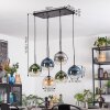 Koyoto Lampadario a sospensione, Lampada a sfera, Lampada a sospensione Ambrato, Blu, Verde, Chiaro, Grigio fumo, 6-Luci