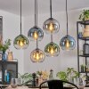Koyoto Lampadario a sospensione, Lampada a sfera, Lampada a sospensione Ambrato, Blu, Verde, Chiaro, Grigio fumo, 6-Luci