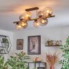 Koyoto Plafoniera, Lampada a sfera Oro, Nero, 8-Luci